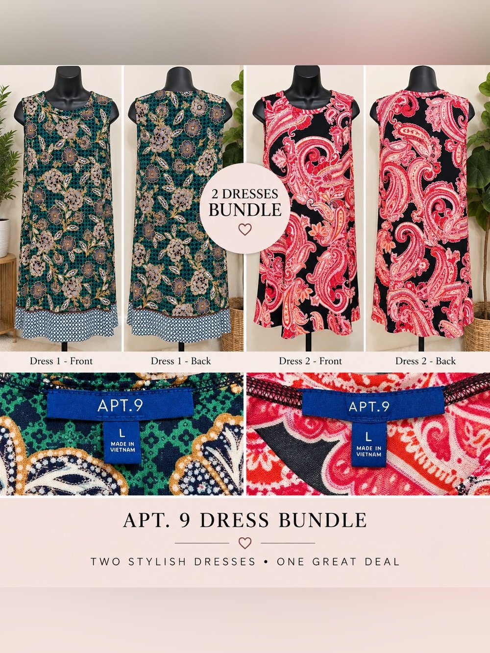 Two Apt. 9 Dresses size L